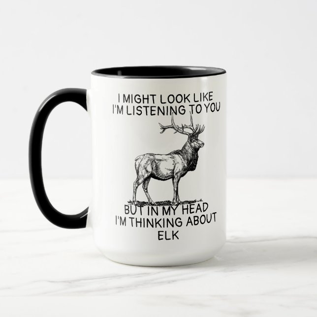 Elk Mug, Elk Gifts, Elk Lover Coffee Cu Mugg (Vänster)