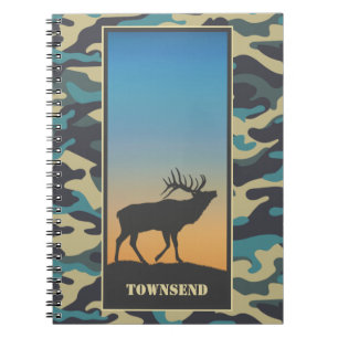 Elk och Camo spiral Anteckningsbok