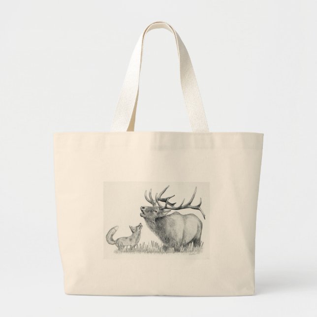 Elk och FOX Jumbo Tygkasse (Framsidan)