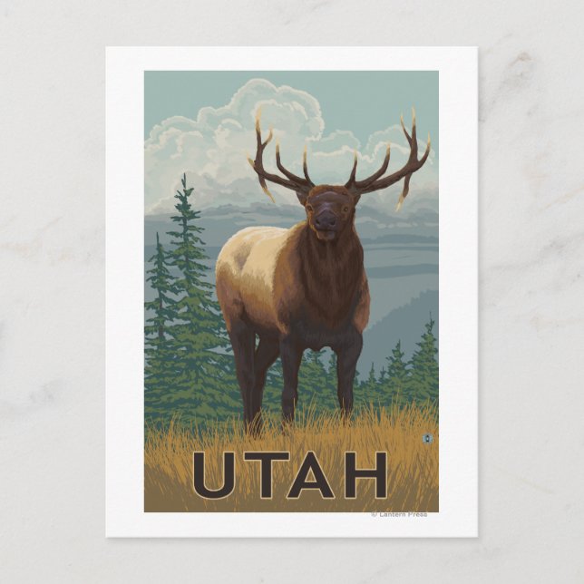 Elk SceneUtah Vykort (Framsida)