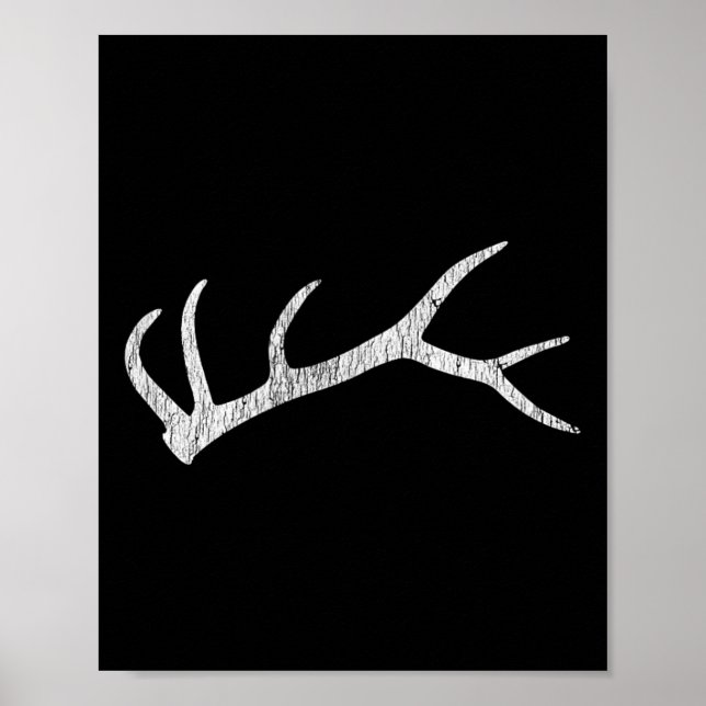 Elk Shed Rack Horn Hunting Poster (Framsidan)