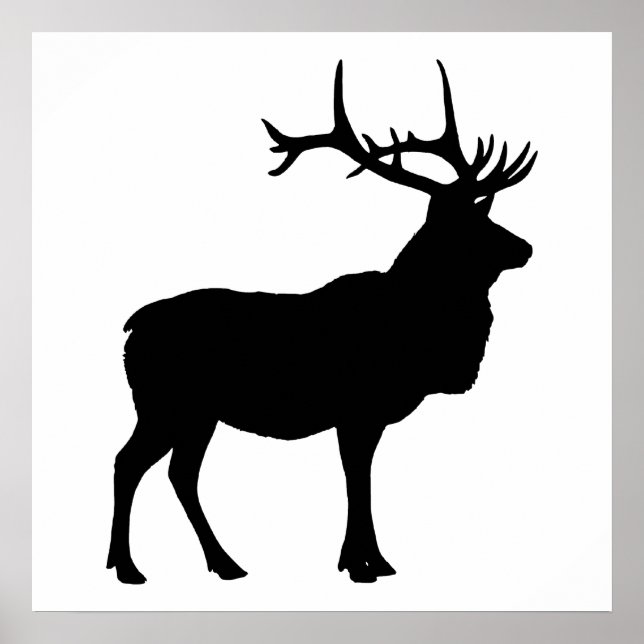 Elk Silhouette Poster (Framsidan)