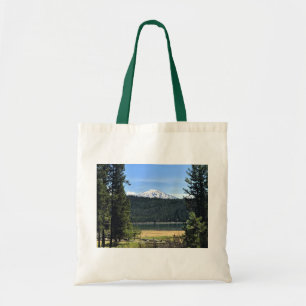 Elk Sjö med Mount Bachelor, Oregon Tygkasse