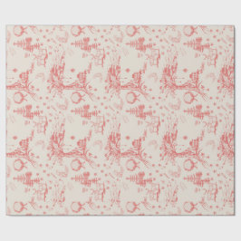 Elk Skogen Fransk Toile Presentpapper