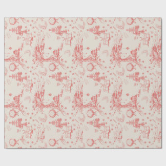 Elk Skogen Fransk Toile Presentpapper