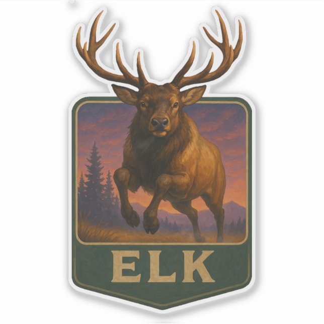 Elk Sticker Klistermärken (Framsida)