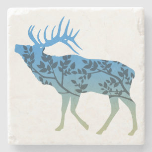 Elk Träd Stenunderlägg