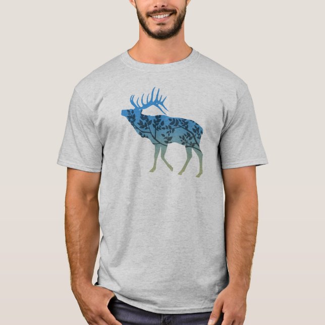 Elk Träd T Shirt (Framsida)