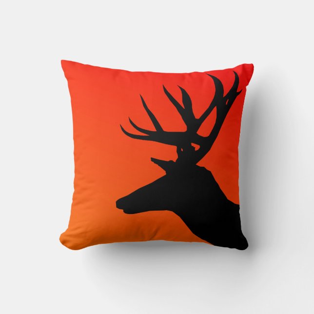 Elk Vild Animal Silhouette Design Kudde (Framsida)