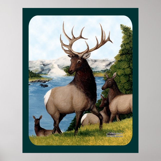 Elk Wapiti Poster (Framsidan)