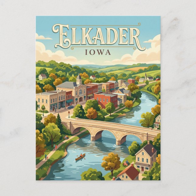 Elkader, Iowa Vykort (Framsida)