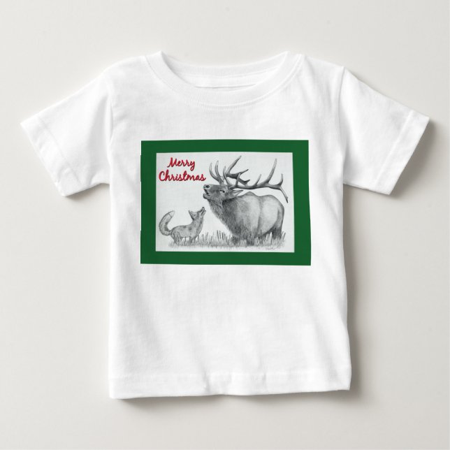 Elkand Fox till jul T Shirt (Framsida)