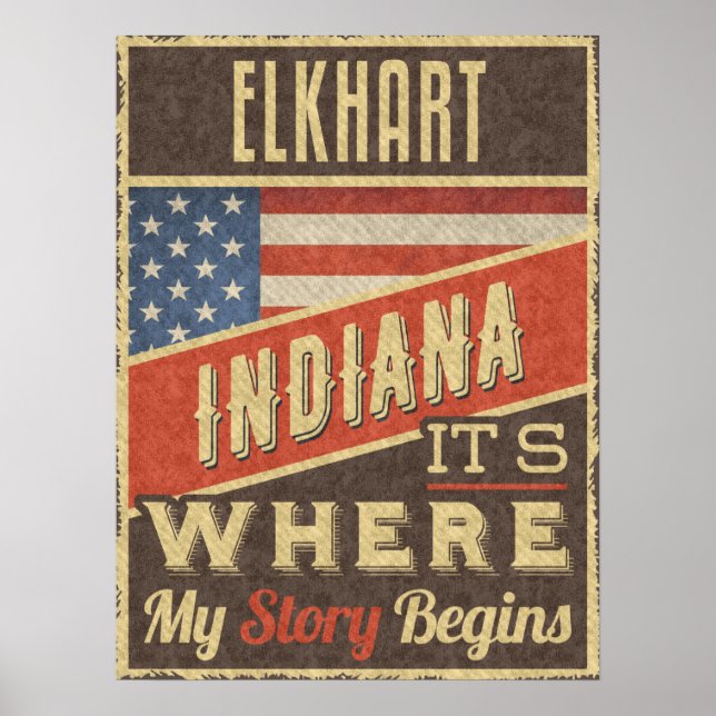 Elkhart Indiana Poster (Framsidan)