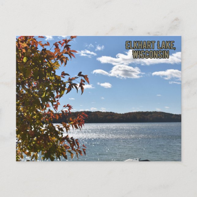 Elkhart Sjö, Wisconsin Vykort (Framsida)