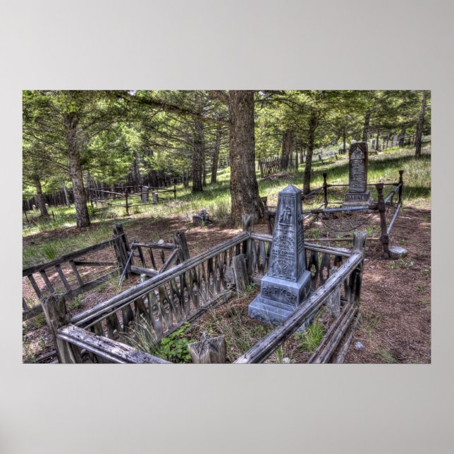 Elkhorn Ghost Town Cemetery - Montana Poster (Framsidan)