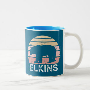 Elkins West Virginia Retro Björn Två-Tonad Mugg