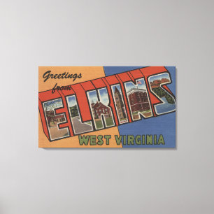 Elkins West Virginia - stora brevplatser Canvastryck