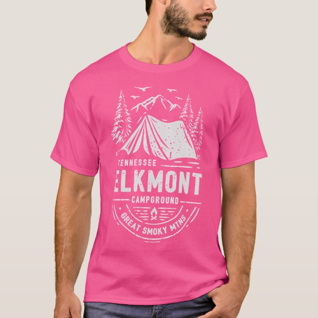 Elkmont Campground Underbar Smoky Mountains Nation T Shirt (Framsida)