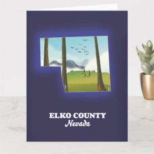 Elko County Nevada karta Kort