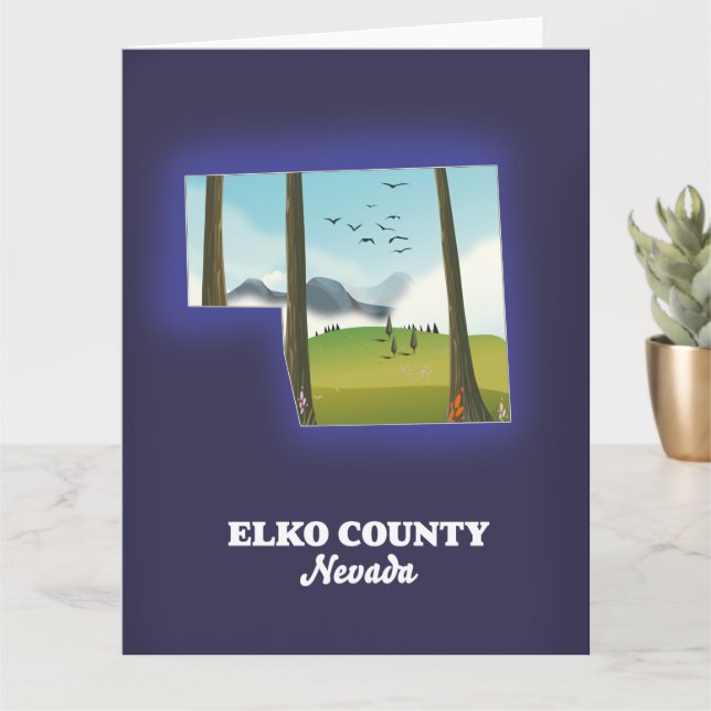 Elko County Nevada karta Kort (Liten växt)