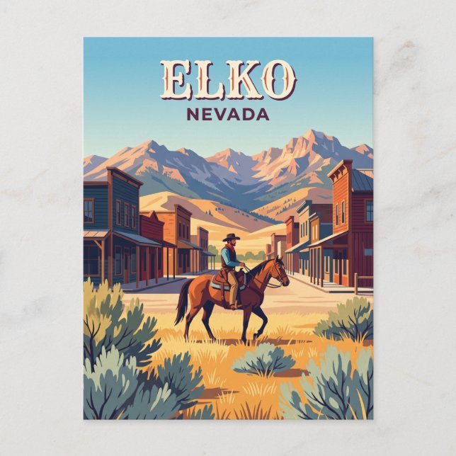 Elko, Nevada Vykort (Framsida)