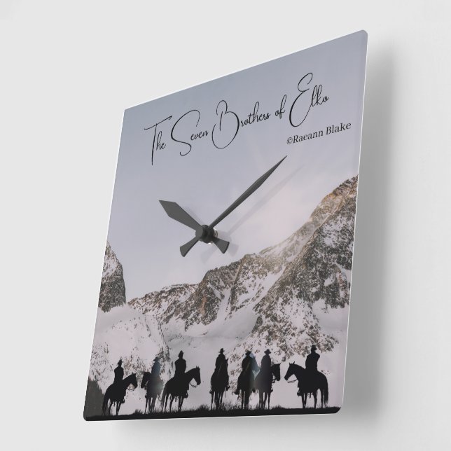 Elko Wall Clock:s sju bröder Fyrkantig Klocka (Vinkel)