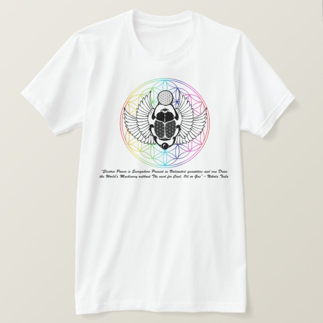 Elkraft är överallt - Nikola Tesla T-shirt (Design framsida)