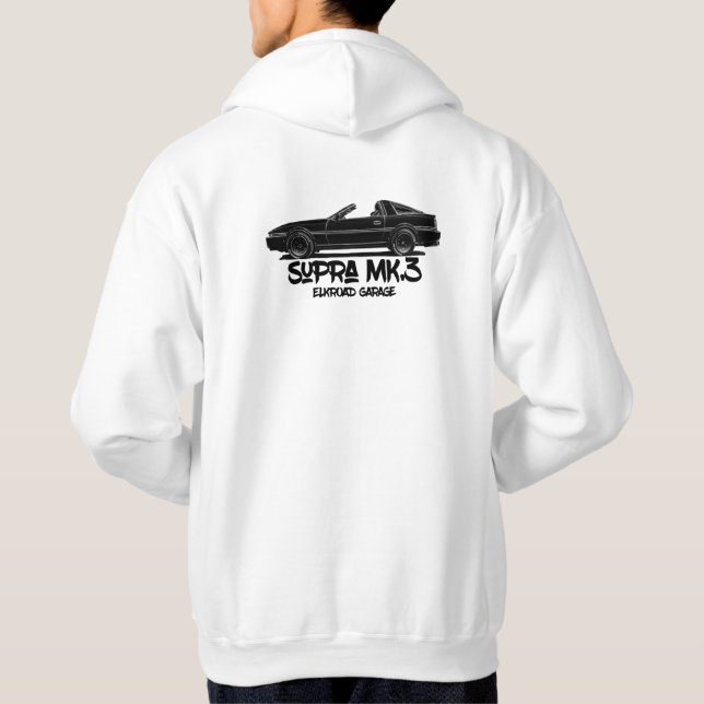 Elkroad garageToyota Supra Mk3 Turbo hoodie (Baksida)