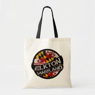 Elkton Maryland flagga grunge tote bag Tygkasse