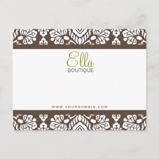 Ella #1 Brun Chic Bow-kort Vykort (Framsida)
