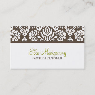 Ella #3 brun damastast chic visitkort