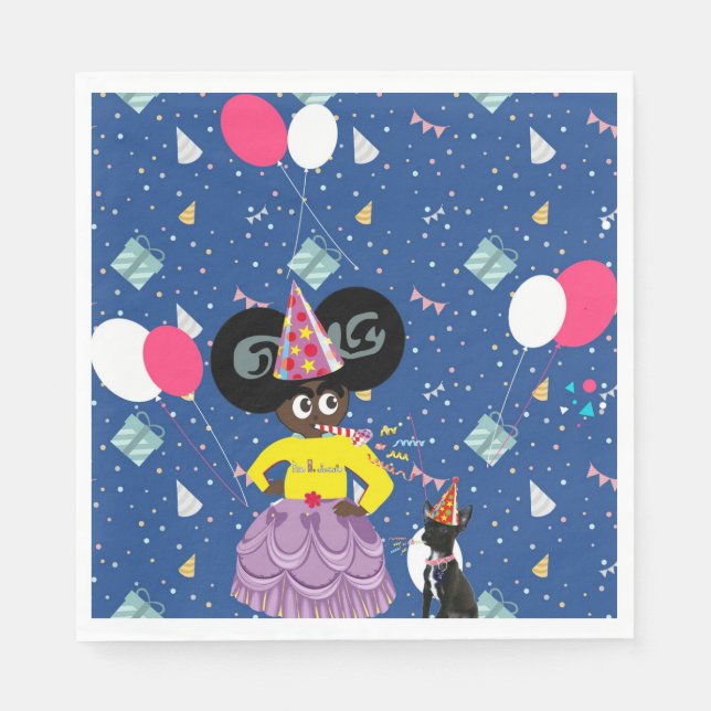 Ella B. Jenkins party napkin blue Pappersservett (Framsidan)