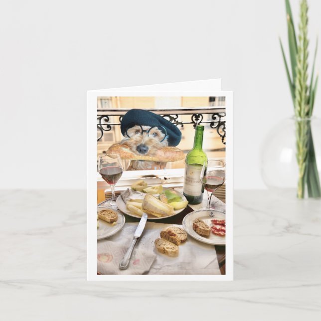 Ella Bella Banana har en baguett Tack Kort (Framsida)