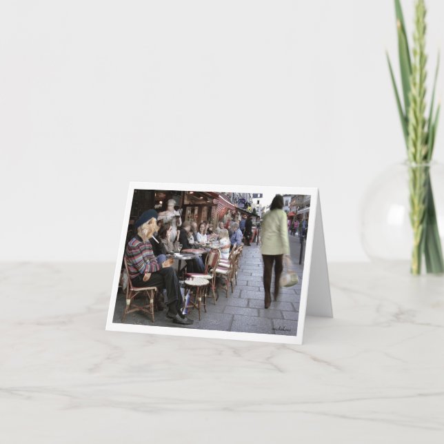 Ella Bella Banana i Paris cafe Tack Kort (Framsida)