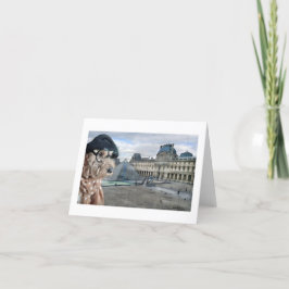 Ella Bella Banana, Louvre, Paris, Frankrike Tack Kort