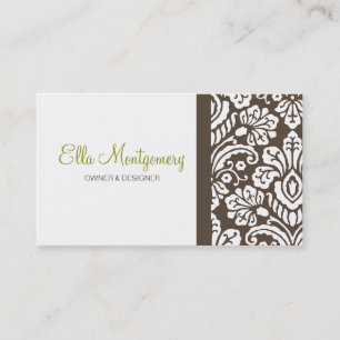 Ella brun damastast chic visitkort
