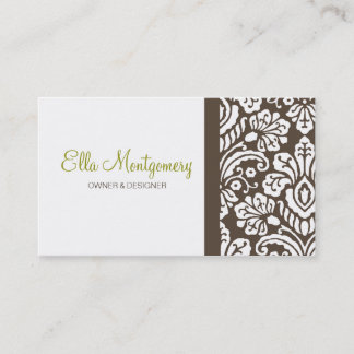 Ella brun damastast chic visitkort