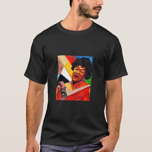 Ella Fitzgerald Dam i Sång T Shirt (Framsida)