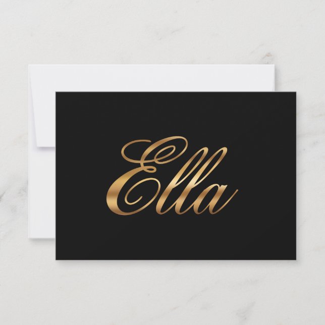 Ella gold Design Lettering Karte (Framsida)