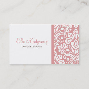 Ella rosa damastast chic visitkort