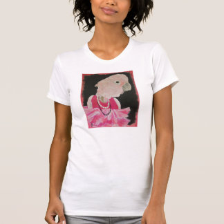 Ella söt i rosa utslagsplats tee shirt