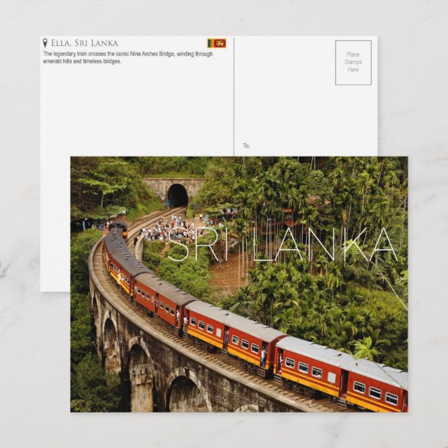 Ella, Sri Lanka Resebrevkort Vykort (Fram/baksida)
