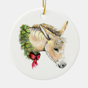 Ella the jul Donkey Julgransprydnad Keramik
