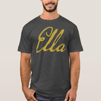 Ella Typography Guld skript T Shirt