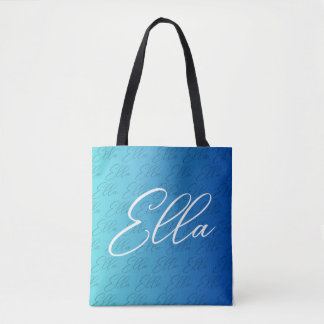 Ella Upprepande Namnmönsterdesign Tygkasse