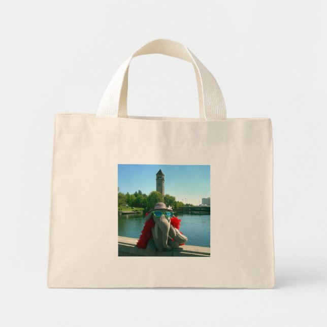 Ella vid parken Mini Tote Bag Tygkasse (Framsidan)