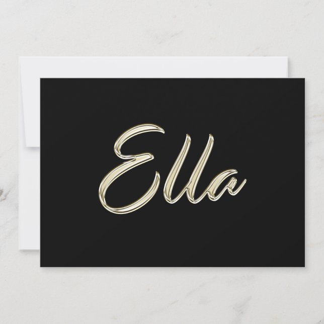 Ella white gold Handwriting Karte Kort (Framsida)