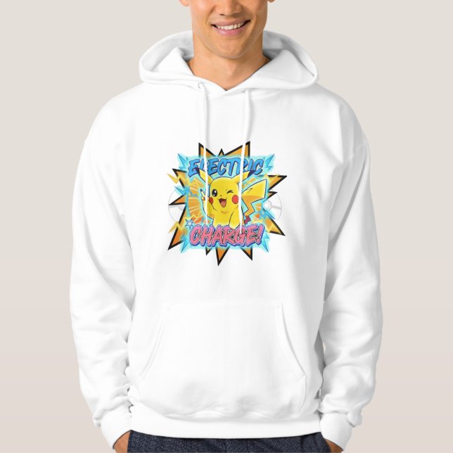 Elladdning Pikachu.Unisex Graphic Tee Hoodie (Framsida)