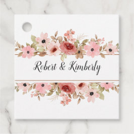 ELLE Rosa Flower Elegant bröllop Gåvor Etiketter