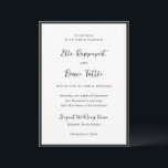 Elle Simple Modern Bröllop Inbjudningar<br><div class="desc">Modern bröllopsinbjudan med en enkel design med din händelseinformation omgiven av ett tunt gräns.</div>